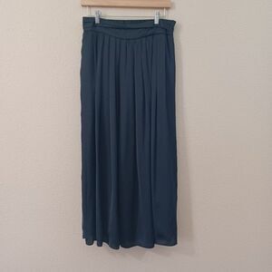 Soft Surrounding Black Pleated Modest Maxi Skirt Medium Petite